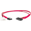 Rocstor Premium 20in / 50cm Slimline SATA to SATA with LP4 Power Cable Adapter - 20 W/ LP4 Power Cable Adapter - Red - 1.67 ft SATA Data Transfer Cable for Motherboard, Hard Drive - First End: LP4 SATA 3.0 - Male - Second End: SATA 3.0 - 6 Gbit/s - R