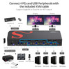 SIIG 4-Port DisplayPort 1.4 8K MST Dual Head KVM Console Switch - 4-Port DisplayPort 1.4 8K MST Dual Head KVM Console Switch allows you to control 4 DP 8K computers using one keyboard and mouse and support to separate for dual head 4K60Hz DisplayPort