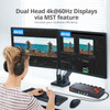 SIIG 4-Port DisplayPort 1.4 8K MST Dual Head KVM Console Switch - 4-Port DisplayPort 1.4 8K MST Dual Head KVM Console Switch allows you to control 4 DP 8K computers using one keyboard and mouse and support to separate for dual head 4K60Hz DisplayPort