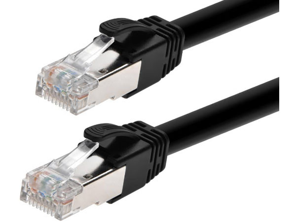 New MPR-44678 Monoprice Cat6A PoE Patch Cable 100 Feet Black 100W PoE ++ (IEEE 802.3af/at/bt) UTP 22AWG 500MHz Pure Bare Copper US