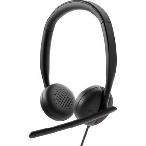Dell Wired Headset - WH3024 - Microsoft Teams Certification - Stereo - USB Type C - Wired - 20 Hz - 20 kHz - On-ear, Over-the-head - Binaural - Ear-cup - 6.56 ft Cable - Uni-directional, Noise Cancelling Microphone - Noise Canceling