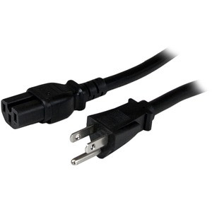 StarTech.com 4ft (1.2m) Heavy Duty Power Cord, NEMA 5-15P to C15, 15A 125V, 14AWG, Replacement AC Computer PC Power Supply Cable - 4ft (1.2m) Universal power cord w/ NEMA 5-15P and IEC 60320 C15 connectors; 125V 15A (Max); UL listed (UL62/UL817); AC 