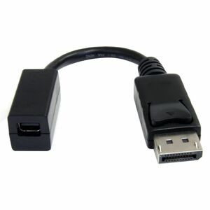 StarTech.com 6in (15cm) DisplayPort to Mini DisplayPort Cable, 4K x 2K Video, DP Male to Mini DP Female Adapter Cable, DP to mDP 1.2 - 6in DisplayPort to Mini DisplayPort cable extension; 4K x 2K video (3840x2400p 60Hz); mDP 1.2/21.6 Gbps/HBR2/8Ch Au