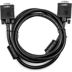 Rocstor Premium High-Resolution SVGA/VGA Monitor Cable - 6 ft VGA Video Cable for Projector, Monitor, Video Device, TV - First End: 1 x 15-pin HD-15 - Male - Second End: 1 x 15-pin HD-15 - Male - Extension Cable - Supports up to 1920 x 1200 - Shieldi