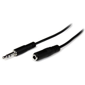 StarTech.com 2m Slim 3.5mm Stereo Extension Audio Cable - M/F - Extend the reach of your mobile audio device from your headphones/earphones or your stereo system - Headphone Extension Cable - Audio Extension Cable - Earphone Extension Cable - Slim 3.