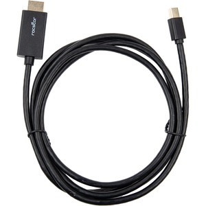 Rocstor Premium Mini DisplayPort to HDMI cable - 6 ft (2m) - 4K/2K - DisplayPort to HDMI Cable - 1 Pack - 1 x Mini DisplayPort Male - 1 x HDMI Male - HDMI/Mini DisplayPort A/V Cable for MacBook, Ultrabook, Audio/Video Device, Video Device, Notebook, 