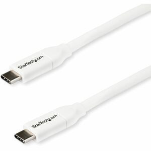 StarTech.com 2m 6 ft USB C to USB C Cable w/ 5A PD - M/M - White - USB 2.0 - USB-IF Certified - USB Type C Cable - USB C Charging Cable - USB C PD Cable - Power USB Type-C devices - 2m USB C to USB C Cable - 2 m USB Type C Cable - 6ft USB C Charging 
