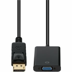 DisplayPort 1.2 Male to VGA Female Black Adapter Which Requires DP++ For Resolution Up to 1920x1200 (WUXGA) - 100% compatible and guaranteed to work