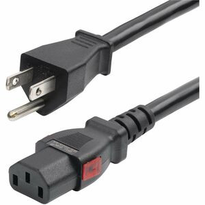 StarTech.com 12ft (3.6m) Heavy Duty Power Cord, NEMA 5-15P to Locking C13 AC Power Cable, 15A 125V, 14AWG, UL Listed Components - 12ft universal power cord w/NEMA 5-15P and Locking IEC 60320 C13 connectors; 125V at 15A; UL Listed components; Wire: 10