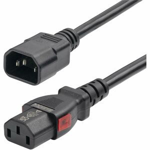 StarTech.com 4ft (1.2m) Power Extension Cord, IEC 60320 C14 to Locking C13, PDU Power Cord, 10A 250V, 18AWG, UL Listed Components - 4ft universal power cord with IEC 60320 C14 to locking C13 connectors; 250V at 15A; UL Listed components; Wire: 100% C