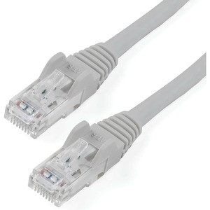 StarTech.com 1ft CAT6 Ethernet Cable - Gray Snagless Gigabit - 100W PoE UTP 650MHz Category 6 Patch Cord UL Certified Wiring/TIA - 1ft Gray CAT6 Ethernet cable delivers Multi Gigabit 1/2.5/5Gbps & 10Gbps up to 160ft - 650MHz - Fluke tested to ANSI/TI