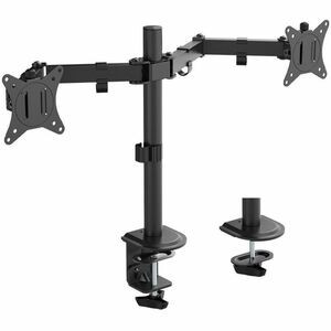 SIIG Articulating Dual Monitor Desk Mount - 13" to 27" - Height Adjustable - 2 Display(s) Supported - 13" to 27" Screen Support - 22 lb Load Capacity - 75 x 75, 100 x 100 - VESA Mount Compatible