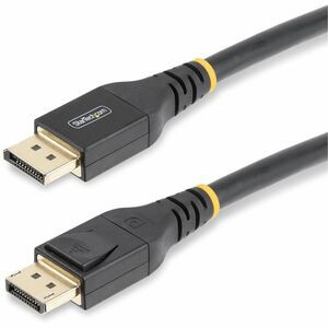 StarTech.com 50ft (15m) VESA-Certified Active DisplayPort 1.4 Cable, DP8K w/HBR3/HDR10/MST/DSC 1.2/HDCP 2.2, 8K 60Hz, 4K 120Hz, Active DP 1.4 Cable M/M - Active DisplayPort 1.4 cable w/ integrated signal booster; VESA certified; Ideal for boardrooms/