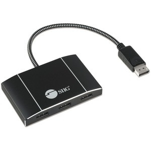 SIIG 8K 1x3 DisplayPort 1.4 to DisplayPort MST Hub Splitter - DP input to 3-port DP output - 32.4Gbps video bandwidth - Supports 4K HDR and HDCP 2.2 - Triple 4K DisplayPort 1.4 to DisplayPort MST Hub Splitter - Dual 4K 60Hz or Triple 4K 30Hz DisplayP
