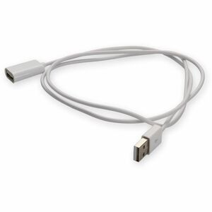 AddOn 2m USB 2.0 (A) Male to USB 2.0 (B) Male White Cable - 6.56 ft USB/USB-B Data Transfer Cable for PC, USB Charger, Scanner, Printer, USB Hub, Notebook - First End: USB 2.0 Type A - Male - Second End: USB 2.0 Type B - Male - White - 1