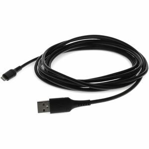 AddOn 2.0m (6.6ft) USB 2.0 (A) Male to Lightning Male Sync and Charge Black Cable - 6.56 ft Lightning/USB Data Transfer Cable for Notebook, PC, USB Charger, Smartphone, Tablet - First End: 1 x USB 2.0 Type A - Male - Second End: 1 x Lightning - Male 