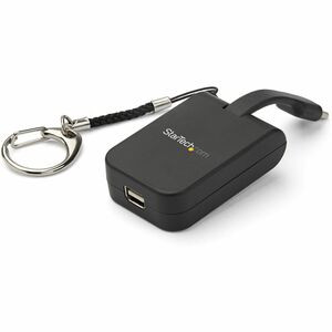 StarTech.com Compact USB C to Mini DisplayPort Adapter - 8K 60Hz DSC/4K USB-C to mDP 1.4 Video Converter w/Keychain Ring - TB3 Compatible - USB-C to Mini DisplayPort 1.4 adapter w/ HDR/DisplayHDR/HBR3/DSC/HDCP 2.2/1.4; 8K 60Hz/4K 120Hz/1080p | TB3 co