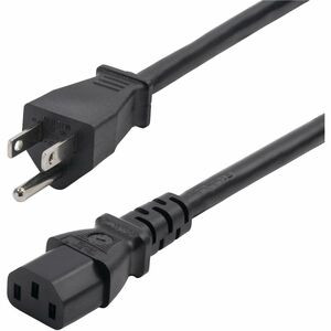 StarTech.com 8ft (2.4m) Computer Power Cord, NEMA 5-15P to IEC 60320 C13 AC Power Cable, 13A 125V, 16AWG, UL Listed Components - 6ft heavy duty power cord with NEMA 5-15P to IEC 60320 C13 connectors; 125V at 13A; UL Listed components; 100% Copper Wir