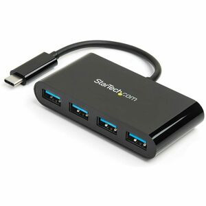 StarTech.com USB C Hub - 4 Port USB C to USB-A (4x) - Bus Powered USB Hub - USB Type C to USB Hub - USB-C to USB - USB 3.0 Type C - Turn a laptop's USB Type-C port into four USB Type-A ports (5Gbps) using this bus-powered hub - 4 Port USB Hub - USB C