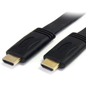 StarTech.com 15 ft Flat High Speed HDMI Cable with Ethernet - Ultra HD 4k x 2k HDMI Cable - HDMI to HDMI M/M - Create Ultra HD connections between your HDMI-enabled devices with minimal clutter; supports Ethernet Data Channel - 15ft High Speed HDMI C