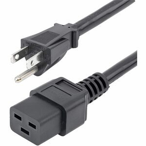 StarTech.com 6ft (1.8m) Heavy Duty Power Cord, NEMA 5-15P to C19, 15A 125V, 14AWG, Computer Power Cord, Heavy Gauge Power Cable - 6ft (1.8m) Universal power cord w/ NEMA 5-15P and IEC 60320 C19 connectors; 125V 15A (Max); UL listed (UL62/UL817); AC P