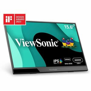 ViewSonic VX1655 - 15.6" 1080p Portable IPS Monitor with 60W USB C, mini HDMI - 250 cd/m² - ViewSonic VX1655 15.6 Inch 1080p FHD Portable LED IPS Monitor with 2 Way Powered 60W USB C, Mini HDMI, Dual Speakers, and Built-in Stand with Tripod mount