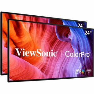 ViewSonic ColorPro VP2468a_H2 - 24" Dual Pack Head-Only IPS 1080p Monitors with 60W USB C, Daisy Chain - 250 cd/m² - ViewSonic VP2468A_H2 24-Inch Premium Dual Pack Head-Only IPS 1080p Monitor with Advanced Ergonomics, ColorPro 100% sRGB REC 709, 14-b