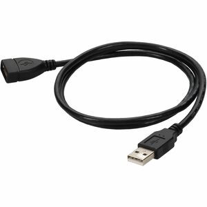 AddOn 5ft USB 2.0 (A) Male to Female Black Cable - 5 ft USB Data Transfer Cable for Notebook, PC, USB Charger, Mouse, Keyboard, External Hard Drive, Flash Drive - First End: USB 2.0 Type A - Female - Second End: USB 2.0 Type A - Male - Black - 1