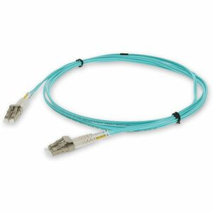 AddOn 1m HP BK838A Compatible LC (Male) to LC (Male) Aqua OM4 Duplex Fiber OFNR (Riser-Rated) Patch Cable - 100% compatible and guaranteed to work
