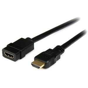 StarTech.com 2m HDMI Extension Cable, HDMI Male to Female Cable, 4K HDMI Cable Extender, 4K UHD HDMI Cable with Ethernet M/F, HDMI 1.4 - 6.6ft/2m HDMI Extension Cable w/ Ethernet; 4K (3840x2160p 30Hz)/Full HD 1080p/10.2 Gbps bandwidth/8Ch Audio - 30A