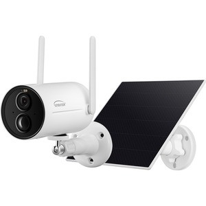 Gyration Cyberview Cyberview 3010 3 Megapixel Indoor/Outdoor Network Camera - Color - Bullet - White - 32.81 ft Infrared/Color Night Vision - H.264, H.265 - 2304 x 1296 - 3.30 mm Fixed Lens - 15 fps - CMOS - Wall Mount - Alexa, Google Home Supported 