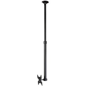 Atdec ceiling mount for medium display, long pole - Loads up to 55lb - Black - VESA 200x200 - Upgradeable - 360° display rotation - Adjustable drop length 35.4in to 70.8in - Quick display release, 20° tilt, pan, landscape/portrait - Advanced cable ma