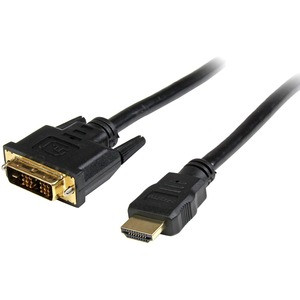 StarTech.com 15 ft HDMIÂ® to DVI-D Cable - M/M - Connect an HDMI-enabled output device to a DVI-D display, or a DVI-D output device to an HDMI-capable display - 15ft HDMI to dvi - 15ft HD to DVI - HDMI to DVI Adapter - HDMI to DVI Converters - 15ft d