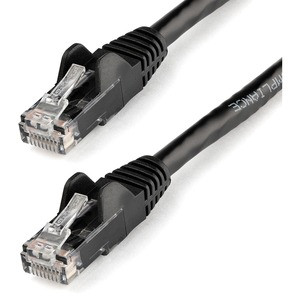 StarTech.com 100ft CAT6 Ethernet Cable - Black Snagless Gigabit - 100W PoE UTP 650MHz Category 6 Patch Cord UL Certified Wiring/TIA - 100ft Black CAT6 Ethernet cable delivers Multi Gigabit 1/2.5/5Gbps & 10Gbps up to 160ft - 650MHz - Fluke tested to A