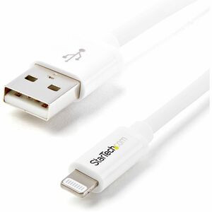 StarTech.com 2m (6ft) Long White AppleÂ® 8-pin Lightning Connector to USB Cable for iPhone / iPod / iPad - Charge and Sync your Apple Lightning-equipped devices over longer distances - Comparable to MD819ZM/A - 8 Pin iPhone 5 Cable - Long Lightning t