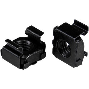 StarTech.com M5 Cage Nuts - 50 Pack, Black - M5 Mounting Cage Nuts for Server Rack & Cabinet - Install your rack-mountable hardware securely with these high quality cage nuts - M5 cage nuts - M5 mounting cage nuts - M5 nuts - M5 mounting cage nuts - 