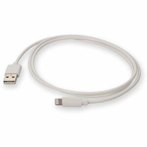 AddOn 1m Apple Computer Compatible USB 2.0 (A) Male to Lightning Male White Cable - 3.28 ft Lightning/USB Data Transfer Cable for MacBook, Notebook, PC, Smartphone, Tablet, Computer - First End: 1 x USB 2.0 Type A - Male - Second End: 1 x Lightning -