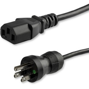 StarTech.com 15ft (4.5m) Hospital Grade Power Cord, 18AWG, NEMA 5-15P to C13, 10A 125V, Green Dot Medical Power Cable, Monitor Power Cable - 15ft (4.5m) 18AWG hospital grade power cord w/ NEMA 5-15P and IEC C13 connectors; Rated for 125V 10A; UL list