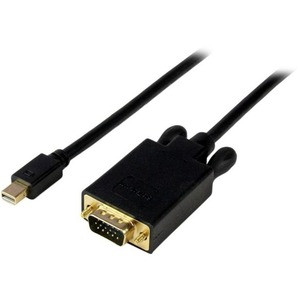 StarTech.com 6ft Mini DisplayPort to VGA Cable, Active Mini DP to VGA Adapter Cable, 1080p, mDP 1.2 to VGA Monitor/Display Converter Cable - 6ft Active Mini DisplayPort to VGA cable; 1080p 60Hz; mDP 1.2 HBR2; DPCP/HDCP 1.4 | EDID/DDC - mDP to VGA con