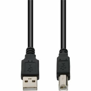 AddOn 6ft USB 2.0 (A) Male to USB 2.0 (B) Male Black Cable - 100% compatible and guaranteed to work