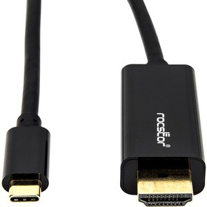 Rocstor premium 6ft USB-C to HDMI Cable M/M - USB Type-C to HDMI Male to Male 6 ft (2m) - USB Type C supports up to 4K 30Hz - USB-C to HDMI cable for Notebooks, Computers, Projector, Monitor, Workstation, Audio/Video Devices, Chromebook, MacBook Pro,