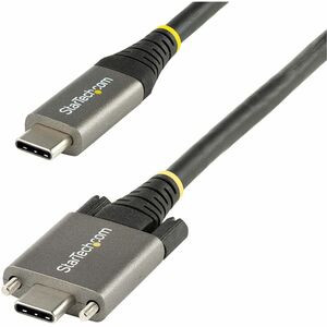 StarTech.com 3ft 1m Side Screw Locking USB C Cable 10Gbps, USB 3.1 Type-C Cable, 5A/100W PD, DP Alt Mode, Dual Screw Lock USB-C Cord - 3.3ft/1m Side Screw Locking USB-C cable 10Gbps; USB 3.2 Gen 2; 100W (5A) PD 3.0 charging; DP 1.2 Alt mode (4K 60Hz)