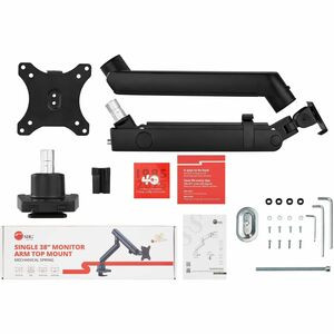 Aluminum Mechanical Spring Single Monitor Arm Mount - 17" to 32" - Supports Up to 17.6lbs - VESA 75x75 & 100x100