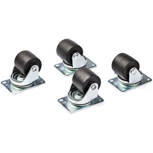 StarTech.com Heavy Duty Casters for Server Racks/Cabinets, Set of 4 Universal M6 2-inch Caster Wheels Kit, 45x75mm Pattern Casters, Swivel - Set of 4 replacement casters (M6 2-inch) for server rack - Bolt Pattern: 45 x 75 mm; Wheel Size: 2in x 1.7in;