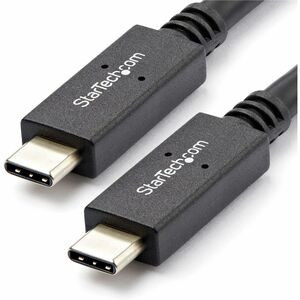 StarTech.com 1m 3 ft USB C Cable with Power Delivery (5A) - M/M - USB 3.1 (10Gbps) - USB-IF Certified - USB Type C Cable - USB 3.2 Gen 2 - Power your USB Type-C devices - Charge your USB Type-C laptop from a docking station - USB 3.2 Gen 2 Type C Cab