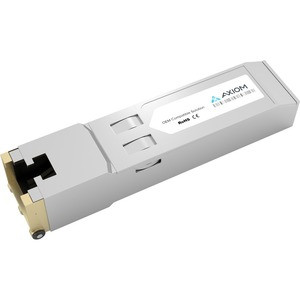 Axiom Avago SFP (mini-GBIC) Module - For Data Networking - 1 x RJ-45 1000Base-T LAN - Twisted PairGigabit Ethernet - 1000Base-T - TAA Compliant