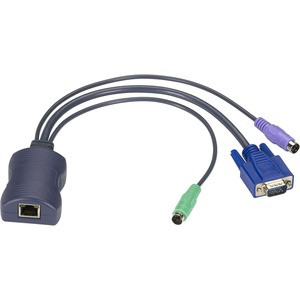 Black Box Server Access Module - VGA, PS/2 - RJ-45 Female Network - HD-15 Male VGA, mini-DIN (PS/2) Male Mouse, mini-DIN (PS/2) Male Keyboard