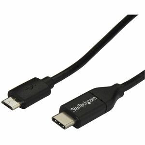 StarTech.com 2m 6 ft USB C to Micro USB Cable - M/M - USB 2.0 - USB-C to Micro USB Charge Cable - USB 2.0 Type C to Micro B Cable - Charge and sync your USB 2.0 Micro-B devices from a USB-C host, over longer distances - 6 ft USB C to Micro USB Charge