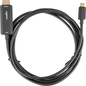 Rocstor Premium USB-C to HDMI Cable 4K/60Hz - 6 ft HDMI/USB-C A/V Cable for Audio/Video Device, Desktop Computer, Notebook, Netbook, Chromebook, Monitor, Projector, HDTV, Computer, Workstation, MacBook, ... - First End: 1 x 24-pin USB Type C - Male -