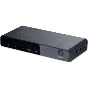 StarTech.com 2-Port 8K HDMI Switch, HDMI 2.1 Switcher 4K 120Hz/8K 60Hz UHD, HDR10+, HDMI Switch 2 In 1 Out, Auto/Manual Source Switching - 2-port 8K HDMI 2.1 Switch connects 2x HDMI sources to an HDMI display of up to 8K 60Hz/4K 120Hz with HDR10+ - A